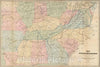 Historic Map : Map of the United States Military Rail Roads, Showing Rail Roads operated during the War from 1862-1866, as Military Lines, 1866, , Vintage Wall Art
