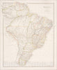 Historic Map : Brazil, By J. Arrowsmith, 1840, John Arrowsmith, Vintage Wall Art