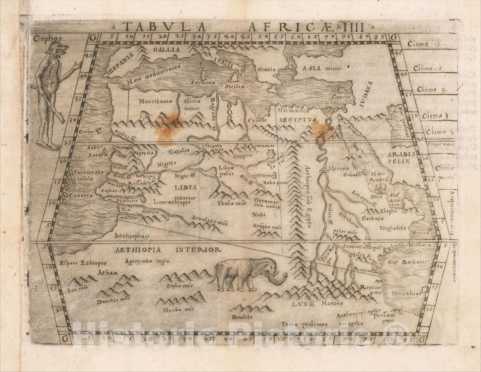 Historic Map : Tabula Africae IIII, 1548, Giacomo Gastaldi, Vintage Wall Art