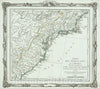 Historic Map : Carte Des Etats-Unis De L'Amerique Septentrionale, dresse d'apres des Cartes Anglaises?, 1783, Louis Brion de la Tour, Vintage Wall Art