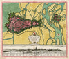 Historic Map : Stadt und Vestung Strasburg samt dem Fort Kehl in einem fehr accuraten u gantz neuen Grundiss u. Propsect, 1734, 1734, , Vintage Wall Art