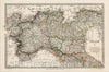 Historic Map : Italy I (Northern Italy), 1830, SDUK, Vintage Wall Art