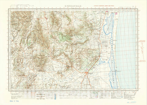 Historic Map : (Second World War - North Africa) Tunisie 1:50,000, 1941, Service Geographique de l'Armee, Vintage Wall Art
