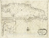 Historic Map : The Island of Jamaica Sold By George Grierson at the two Bibles in Essex Street - Dublin, 1767, George Grierson, Vintage Wall Art