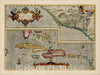 Historic Map : Culiacanae, Americae Regionis, Descriptio with Hispaniolae, Cubae, Aliarumqe Insualrum Circumiacientium Delineatio, 1609, , Vintage Wall Art