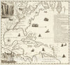 Historic Map : Carte Nouvelle de la Louisiane et de la Riviere de Missisipi, 1713, Henri Joutel, Vintage Wall Art
