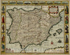 Historic Map : Spaine Newly described, 1676, Vintage Wall Art