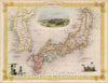 Historic Map : Japan & Corea, 1851, John Tallis, v1, Vintage Wall Art