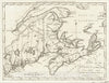 Historic Map : Map of the District of Maine with New Brunswick and Nova Scotia, 1796, Samuel Morse, Vintage Wall Art
