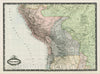 Historic Map : Perou et Bolivie, 186, 1861, F.A. Garnier, Vintage Wall Art