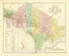 Historic Map : City of Washington, 1836, Henry Schenk Tanner, Vintage Wall Art