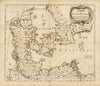 Historic Map : Carte du Royaume de Dannemarc et des Provinces Voisines pour servir a L'Intelligence de l'histoire de ce Royaume, 1755, O. H. De Lode, Vintage Wall Art