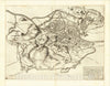 Historic Map : Recens rursus post omnes omnium description. Urb. Romae topographia, An. M. D. LVII, c1557, Antonio Lafreri, Vintage Wall Art
