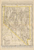 Historic Map : Nevada, 1895, George F. Cram, Vintage Wall Art