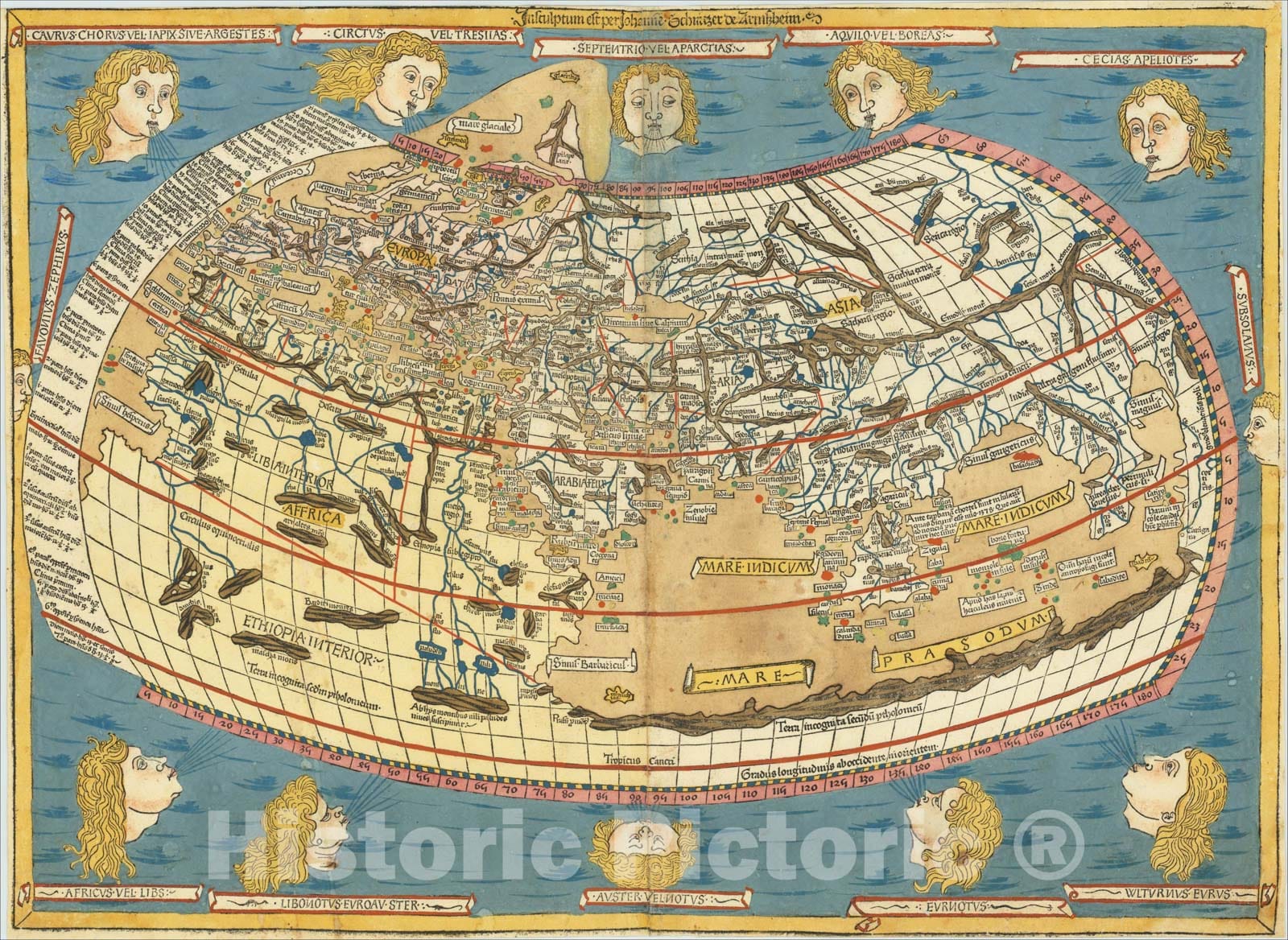 Historic Map : Not Found (#404), 1482, , Vintage Wall Art