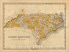 Historic Map : North Carolina, 1824, Anthony Finley, Vintage Wall Art