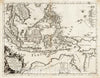 Historic Map : Isole Dell'India cioe le Molucche la Filippine e della Sonda Parte de Paesi di nuova scoperta e l'Isole de Ladri ne Mare del Zud . ., 1683, Vintage Wall Art