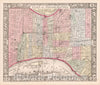 Historic Map : Plan of Philadelphia, 1862, Samuel Augustus Mitchell Jr., v1, Vintage Wall Art