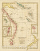Historic Map : New South Wales, New Zealand, New Hebrides and the Islands Adjacent, 1808, Robert Wilkinson, v2, Vintage Wall Art