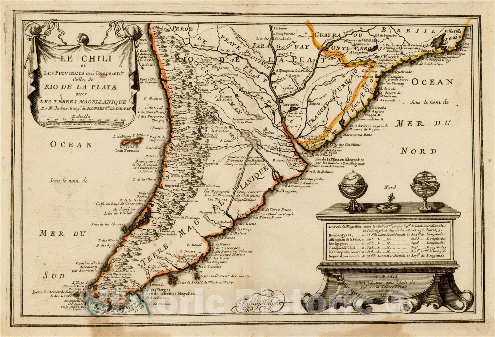 Historic Map : Le Chili et Les Provinces qui Composent Celle de Rio De ...