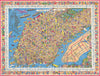Historic Map : Wonders of New York, 1950, Nils Hansell, Vintage Wall Art
