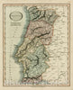 Historic Map : Portugal, 1816, John Cary, Vintage Wall Art