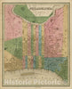 Historic Map : Philadelphia. Corrected to 1846, 1846, Thomas Gamaliel Bradford, Vintage Wall Art