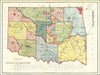 Historic Map : Indian Territory, 1887, 1887, U.S. General Land Office, Vintage Wall Art