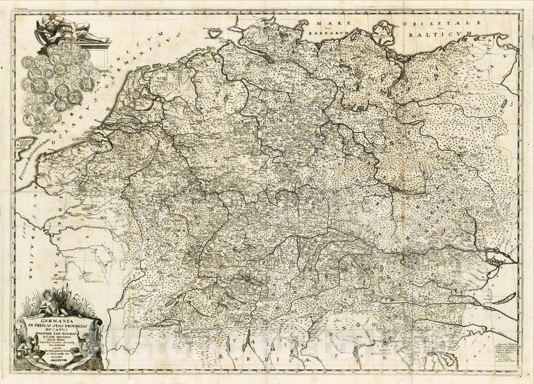 Historic Map : Germania In Priscas Suas Provincias Ducatus Pagos que T ...