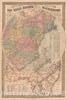 Historic Map : Map of the Country 500 Miles Around the City of Washington, Showing the Seat of War in the East., 1862, G.W. Colton, Vintage Wall Art