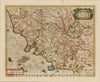 Historic Map : Territorio Di Siena con il Ducato di Castro, c1640, , Vintage Wall Art