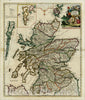 Historic Map : A New Mapp of Scotland According to Gordon of Straloch, 1721, 1721, John Senex, v2, Vintage Wall Art