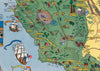 Historic Map : California, 1945, Jo Mora, Vintage Wall Art