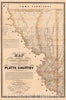 Historic Map : Map of that part of the State of Missouri? called Platte Country, 1842, Edward Hutawa, v1, Vintage Wall Art