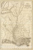 Historic Map : Map of the States of Mississippi, Louisiana and the Arkansas Territory, 1832, Hinton, Simpkin & Marshall, Vintage Wall Art