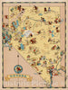 Historic Map : Nevada, 1935, Ruth Taylor White, Vintage Wall Art