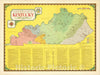 Historic Map : A Map of Agriculture and Industry in the State of Kentucky., 1935, Karl Smith, Vintage Wall Art