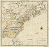 Historic Map : The United States of America, 1788, Thomas Condor, Vintage Wall Art