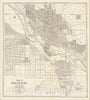 Historic Map : Map of Boise Ada County Idaho Compiled from Official City, County and State Records By Chester A. Werts, 1912, 1912, Chester Werts, Vintage Wall Art