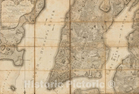 Historic Map : Plan of the City of New York and its Environs, Surveyed and Laid Down, 1770, Bernard Ratzer, Vintage Wall Art