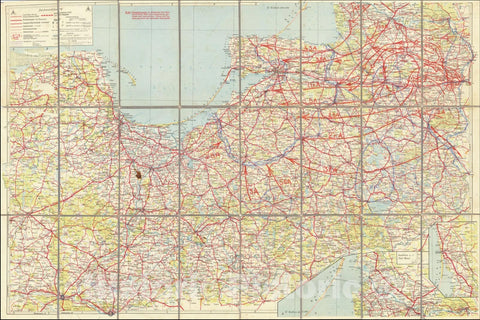 Historic Map : (Second World War - Eastern Front) [The Soviet Encirclement of Konigsberg], c1945, Anonymous, Vintage Wall Art