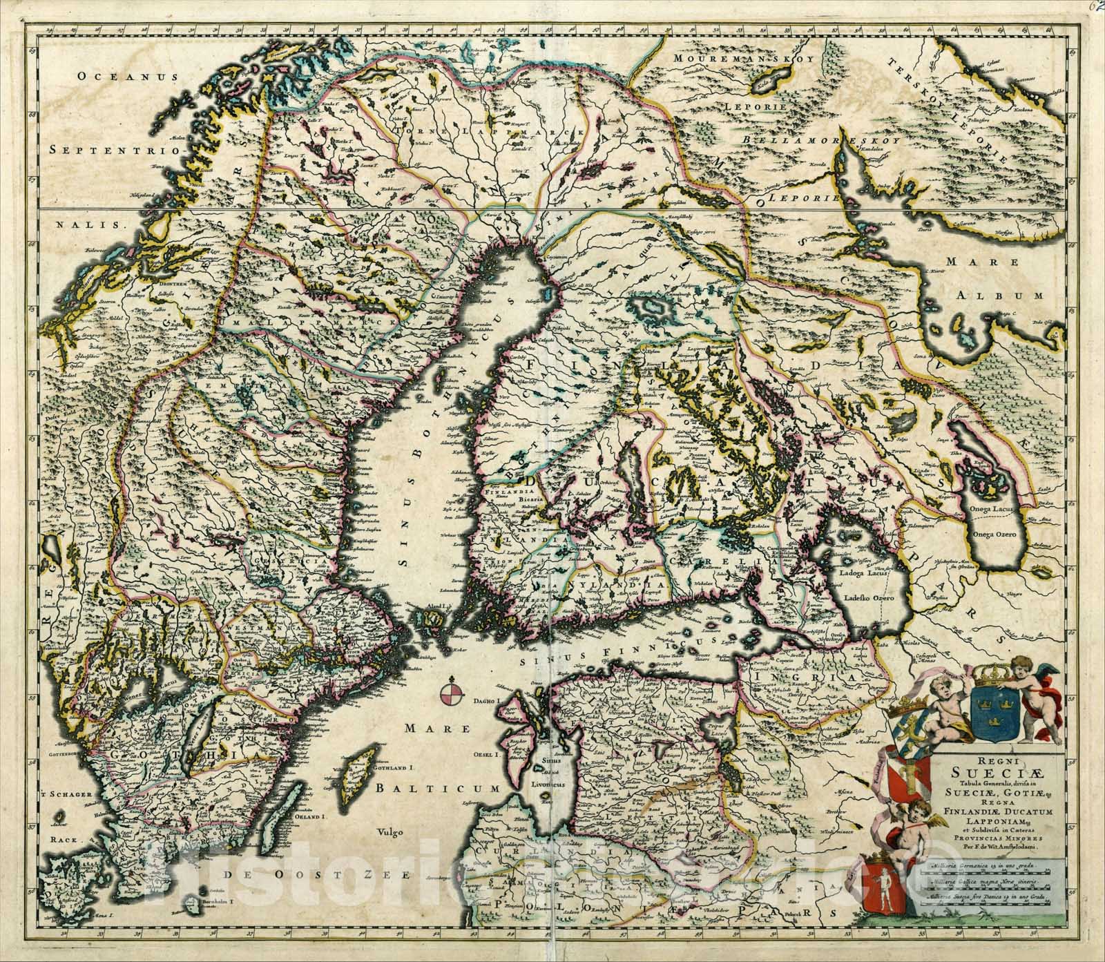 Historic Map : Regni Sueciae Tabula Generalis, divisa in Sueciae, Goti ...