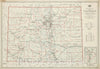 Historic Map : Post Route Map of the State of Colorado Showing Post Offices With The Intermediate Distances On Mail Routes, 1924, Vintage Wall Art