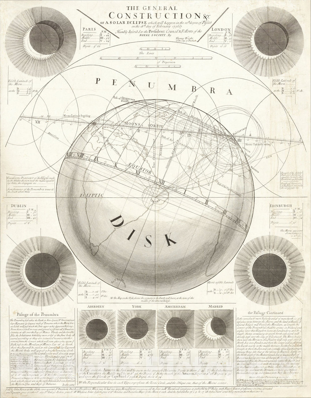 Historic Map : The General Construction andc. of a Solar Eclipse which ...
