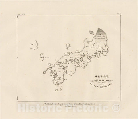 Historic Map : [Japan] Japan ten tyde van Zin-mu-ten-won 66 v.c. genaamd Jama-to v. Aki-Tsu-Sima., 1840, Phillip Franz von Siebold, Vintage Wall Art