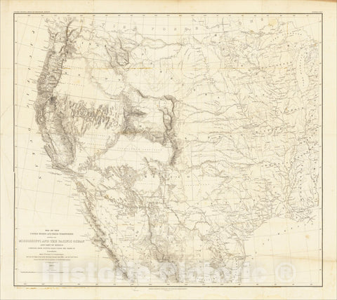 Historic Map : Map of the United States and Their Territories Between the Mississippi and the Pacific Ocean and Part of Mexico, W.H. Emory, 1857-8., 1858, v2, Vintage Wall Art