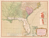 Historic Map : Southern Dominions Belonging to The United States of America, viz North Carolina, South Carolina, and Georgia: 1794, Richard Holmes Laurie, Vintage Wall Art