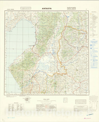 Historic Map : (Second World War - Middle East) Syrien 1:200 000, 1942, General Staff of the German Army, Vintage Wall Art