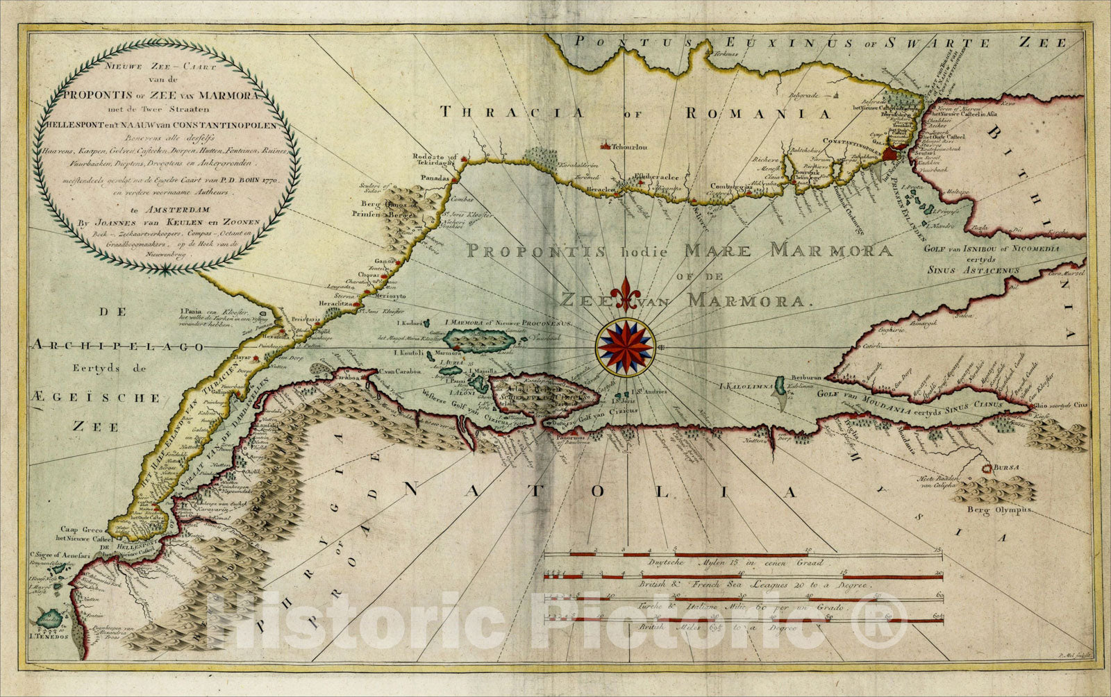Sea of Marmora Straits Chart 1770 Nautical Map Print – Historic Pictoric