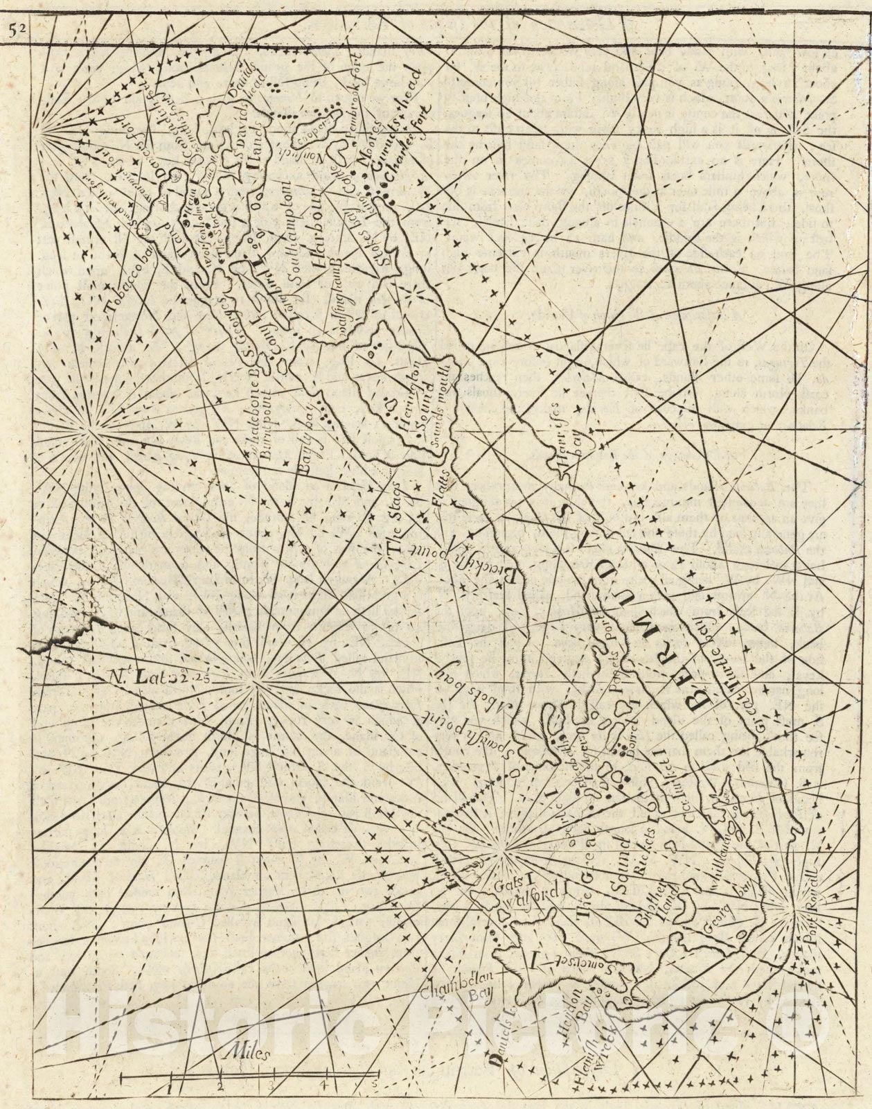 Historic Map : [Bermuda], 1755, Thomas Page, Vintage Wall Art
